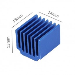Lot de 4 maxi radiateurs alu 15x14x13mm bleu avec adhésif