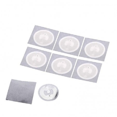 10 x Sticker rond NFC Ntag213 ISO14443A 13.56 Mhz 180 Octets 25mm