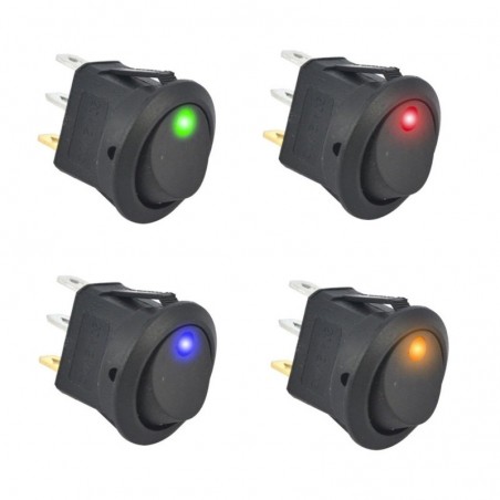 interupteur rond à led 12v
