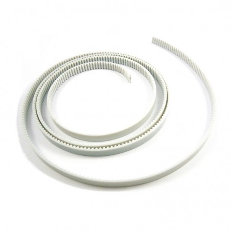 Courroie GT2 6mm blanche armée 1 Mètre